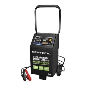 Cargador de Batería Automático CEN-TECH con Arranque de Motor 200 Amp para 6/12V con Ruedas